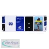 Hewlett Packard No83 UV Inkjet Cartridge Black C4940A