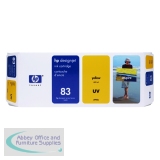 Hewlett Packard No83 UV Inkjet Cartridge Yellow C4943A