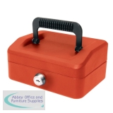 Helix 150mm Sloping Lid Cash Box Red WA6060