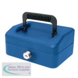 Helix 150mm Sloping Lid Cash Box Blue WA6080