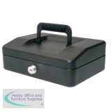 Helix 200mm Sloping Lid Cash Box Black WA7010