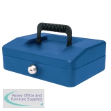 Helix 200mm Sloping Lid Cash Box Blue WA7080