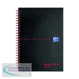 Black n\' Red Wirebound Recycled Ruled Hardback Notebook A5 (Pack of 5) 100080113