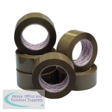 Polypropylene Packaging Tape 50mmx132m Brown (6 Pack) HPPB-480132-25