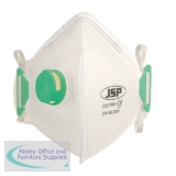 JSP Fold Flat Disposable Vertical Mask FFP1 212 Valved White BEB110-101-000