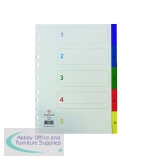 Concord 1-5 Index Polypropylene Multicoloured A4 66299