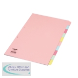 Concord Divider Foolscap 10-Part Assorted 72499/J24