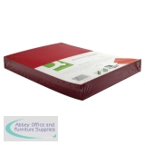 Q-Connect Binding Comb Covers Leathergrain Pack of 100 Red A4