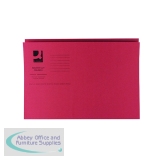 Q-Connect Square Cut Folder Medium-weight 250gsm Foolscap Red