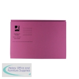 Q-Connect Square Cut Folder Medium-weight 250gsm Foolscap Pink