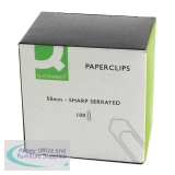 Q-Connect Paperclip 50mm No Tear Pack of 100 KF01318