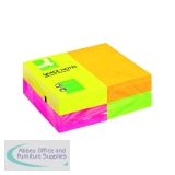 Q-Connect Quick Note Repositionable Pad 125x75mm Assorted Neon