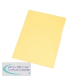 Q-Connect Cut Flush Folder A4 Yellow (Pack of 100) KF01487