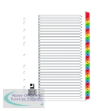 Q-Connect Index A4 Multi-Punched 1-31 Reinforced Multi-Colour Tabbed