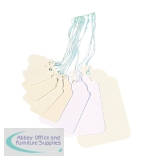 Q-Connect Strung Ticket 21x13mm White Pack of 1000 KF01615