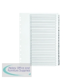 Q-Connect Index A4 Multi-Punched 1-31 Reinforced White Board Clear Tabbed