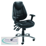Avior Leather Operators Chair Black KF03434