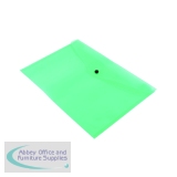 Q-Connect Polypropylene Document Folder A4 Green (Pack of 12) KF03597