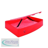 Q-Connect Polypropylene PolyBox File Foolscap Red KF04104