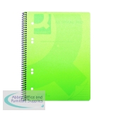 Q-Connect Spiral Bound Polypropylene Notebook 160 Pages A5 Green (5 Pack) KF10033