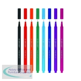 Q-Connect Triangular Fineliners Assorted Colour (Pack of 8) KF18050