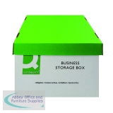 Q-Connect Business Storage Box 335x400x250mm Green and White (10 Pack) KF21660