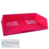 Q-Connect Wide Entry Letter Tray Red