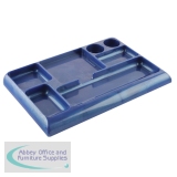 Q-Connect Executive Tray Organiser Metallic Blue