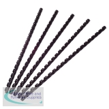 Q-Connect Binding Comb 6mm Black Pack of 100 KF24016