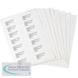 Q Connect Multi-Purpose Label 63.5x38mm 21 per A4 Sheet Pack of 100 White