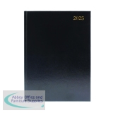 Desk Diary 2 Page Per Day A4 Black 2025 KF2A4BK25