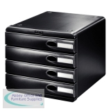 Leitz Allura L Drawer Cabinet 4-Drawer Black 52060095