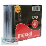 Maxell DVD-R 4.7GB 16X 5mm Jewel Case Pack of 10 275592.40.CN