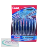Pentel Superb Fine Ballpoint Pen Display Box Pack of 36 Assorted BK77/36D