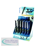 Pilot V7 Hi-Tec Rollerball Pen 24-piece Display Assorted Black and Blue 101502400