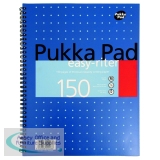 Pukka Pad Ruled Metallic Wirebound Easy-Riter Notepad 150 Pages A4 White (3 Pack) ERM009