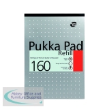 Pukka Pad A4 Refill Pad Punched 4-Hole 80 Leaf Ruled Feint and Margin White 80/1