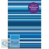 Regent Gift Wrap Blue Stripes F407/E/VW