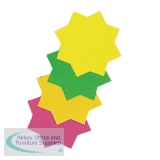 RDI Ticket Board Star 4 inch Fluorescent Assorted Pack of 30 TB4