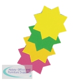 RDI Ticket Board Star 6 inch Fluorescent Assorted Pack of 12 TB6