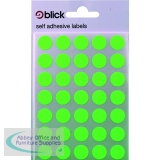 Blick Flourescent Labels in Bags Round 13mm Dia 140 Per Bag Green (Pack of 2800) RS004158