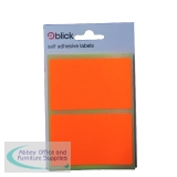 Blick Fluorescent Labels in Bags 50x80mm 8 Per Bag Orange (Pack of 160) RS010852