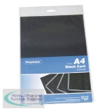 Stephens A4 Card 6 Sheets Black Pack of 10 RS045755