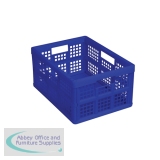 Really Useful 32 Litre Folding Crate Blue Pack of 3 32FBBL