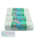 Safewrap Swing Bin Liner 20 per Roll Pack of 4 Standard 0441