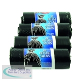 Safewrap Refuse Sack 20 per Roll Pack of 4 Black 0446