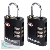 Master Lock ABS TSA-Certified Combi Padlock 30mm Pack of 2 40046