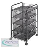 Safco Onyx Mesh Mobile Cart Black 5214BL