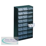 Storage Cabinet Clear Drawer System Dark Grey 324124