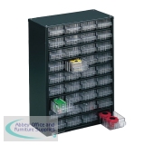 Storage Cabinet Clear Drawer System Dark Grey 324160